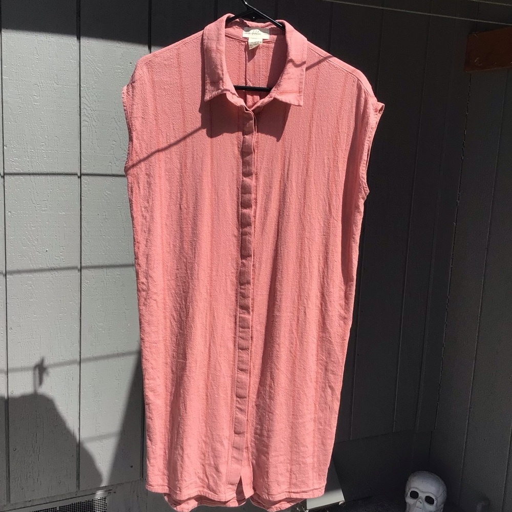 Blu Dahlia sleeveless shirt dress.